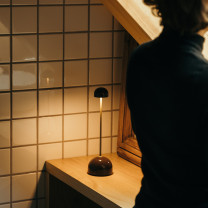 Brown Marset Sips LED Portable Table Lamp