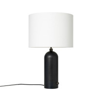 Gubi Gravity Table Lamp Black Steel White Large