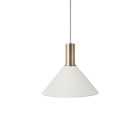 Ferm Living Collect Low Socket Pendant Cone Brass White
