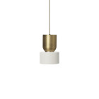 Ferm Living Collect Bell Socket Pendant Disc Brass White