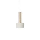 Ferm Living Collect High Socket Pendant Disc Brass White