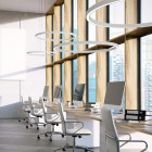 Panzeri Brooklyn Round Suspension LED Lifestyle Workspace