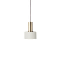 Ferm Living Collect Low Socket Pendant Disc Brass White