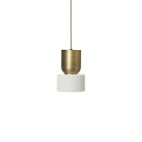 Ferm Living Collect Bell Socket Pendant Disc Brass White