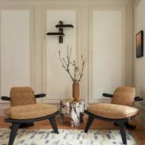 Bert Frank Rinato LED Double Wall Light Right Lifestyle Lounge