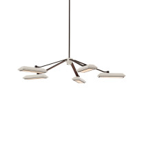 Bert Frank Rinato LED Linear Chandelier 5 Dark Bronze White