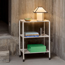 HAY Ava Pyramid Table Lamp Lifestyle Shelves