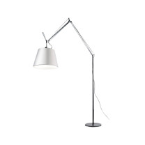 Artemide Tolomeo Mega LED Floor Lamp Aluminium 420 Silk