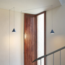 Blue Flos String Light Cone LED Pendants