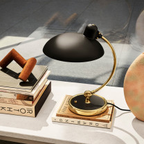 Black/Brass Fritz Hansen Kaiser Idell 6631 Luxus Table Lamp