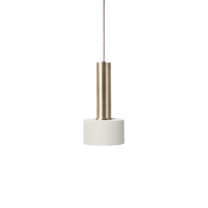 Ferm Living Collect High Socket Pendant Disc Brass White