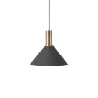 Ferm Living Collect Low Socket Pendant Cone Brass Black