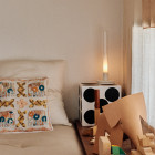 Santa & Cole Sylvestrina LED Table Lamp White in Bedroom