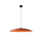 Santa & Cole HeadHat Plate LED Pendant- Large, Red, Black Surface Canopy