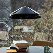 HAY Pao Steel Pendant Soft Black Above Table