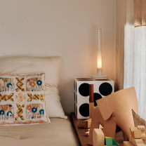 Santa & Cole Sylvestrina LED Table Lamp White in Bedroom