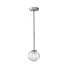 Astro Tacoma Pendant Polished Chrome Tacoma Ribbed Clear