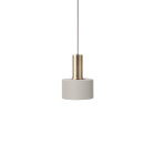 Ferm Living Collect Low Socket Pendant Disc Brass Grey