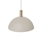Ferm Living Collect Low Socket Pendant Dome Brass Grey