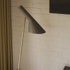 Louis Poulsen AJ Floor Lamp Grey/ Brass Closeup