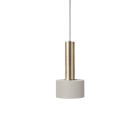 Ferm Living Collect High Socket Pendant Disc Brass Grey