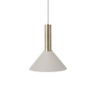 Ferm Living Collect High Socket Pendant Cone Brass Grey