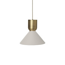 Ferm Living Collect Bell Socket Pendant Bell Brass Grey