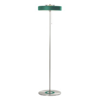 Bert Frank Revolve Stem Floor Lamp Satin Nickel Green