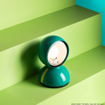 Artemide Eclisse x Squid Games Table Lamp Green on Steps