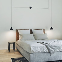 Black Flos String Light Cone LED Pendants