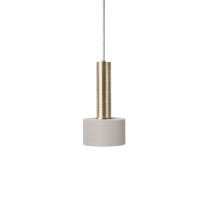 Ferm Living Collect High Socket Pendant Disc Brass Grey