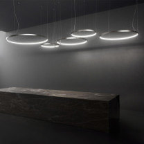Panzeri Zero Round Horizontal LED Pendant Lifestyle Retail