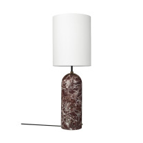 Gubi Gravity XL Floor Lamp High Maroon Marble White