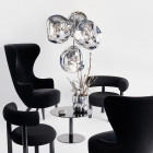 Tom Dixon Melt Small LED Chandelier Silver Above Table
