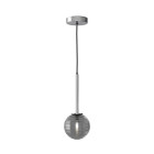 Astro Tacoma Pendant Polished Chrome Tacoma Ribbed Smoke