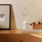  Ferm Living Arum LED Portable Lamp White on Shelf