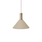 Ferm Living Collect Low Socket Pendant Cone Brass Cashmere