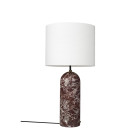 Gubi Gravity XL Floor Lamp Low Maroon Marble White