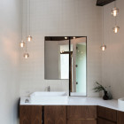 Bocci 14 Series Trio Pendants Lifestyle Bathroom