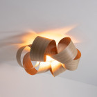 Tom Raffield Drift Ceiling Light Oak Illuminated