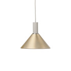 Ferm Living Collect Brass Pendant Cone Low Grey