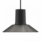 Zero Compose Pendant  with Glass Shade Large Black Grey