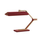Bert Frank Rinato LED Table Lamp Brushed Brass Red