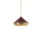 Bert Frank Shear Pendant XL Brushed Brass Oxblood