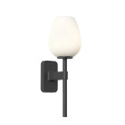Astro Tacoma Single Tulip Wall Light Matt Black Tulip White