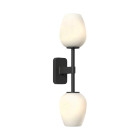 Astro Tacoma Twin Tulip Wall Light Matt Black Tulip White