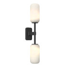 Astro Tacoma Twin Reed Wall Light Matt Black Reed White