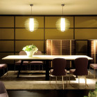 Fontana Arte 0024 Pendant Light Lifestyle Large Dining Table