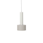 Ferm Living Collect High Socket Pendant Disc White Grey