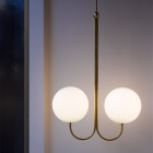 Michael Anastassiades Double Angle Pendant Brass In Situ